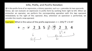 Infix, Prefix, and Postfix Notation