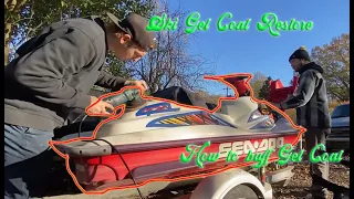 Saving an ABANDONED Jet Ski Part 2: How to RESTORE Old Gel Coat with an Orbital Buffer