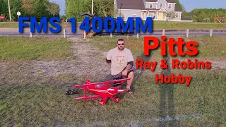 FMS 1400MM PITTS BIPLANE, 2ND FLIGHT WITH NEW PROP