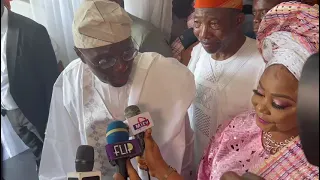 RE-ELECTED SANWO-OLU ATTENDS 8-DAY FIDAU OF  HADJIA TAI ELEMOSHO'S MOTHER, ALHAJA SIFAWU