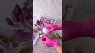 СБОРКА Объёмной КОМПОЗИЦИИ из🌷🌷🌷 от @zefirka.lena🎊 Assembling marshmallow tulips