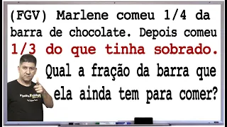FGV - 2 QUESTÕES DE CONCURSOS - FRAÇÃO E PORCENTAGEM - Prof Robson Liers - Mathematicamente