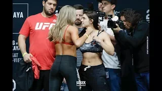 UFC 222: Mackenzie Dern vs. Ashley Yoder Weigh-In Staredown - MMA Fighting