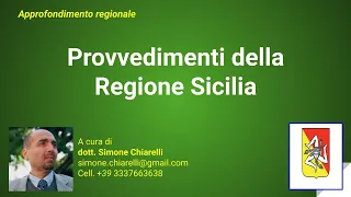 20 minuti di ... Cod006rSIC - Regione SICILIA - Provvedimenti amministrativi regionali