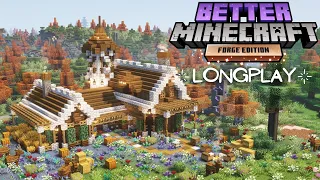 Better Minecraft Relaxing Longplay - Marble Starter House, Peaceful Modded Adventure (No Commentary)