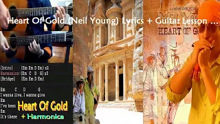 Heart Of Gold (Neil Young) Lyrics + Guitar Lesson + Chords + solo + Harmonica