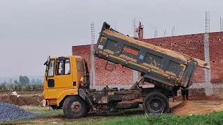 Ashok Leyland ecomet  1415 bs6 hydraulic tipper #sand#river#tipper mini#overload#stonechips