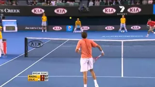Rafael Nadal Australian Open Best  Unbelievable Shot , sliding on a hard court