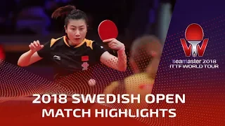 Ding Ning vs Kasumi Ishikawa I 2018 ITTF Swedish Open Highlights (1/4)