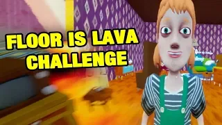 THE NEIGHBOR'S DAUGHTER FLOOR IS LAVA CHALLENGE | Hello Neighbor Mod