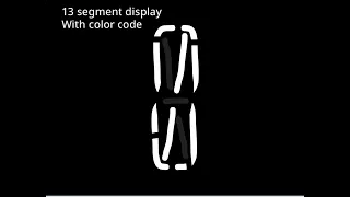 13 segment display with color code