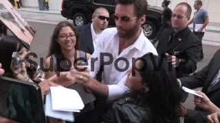 Hugh Jackman with fans at Comic-Con in San Diego, CA, on ...