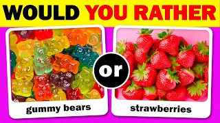 ▶️Would You Rather...? JUNK FOOD vs HEALTHY FOOD 🍎🍔🍩 Easy Quizy