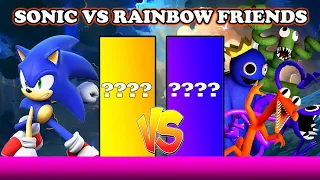 Sonic vs Rainbow friends - Power levels!