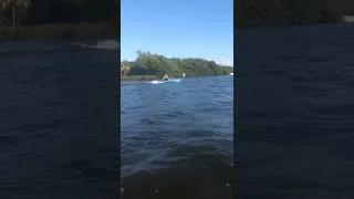 outboard motor falls off!