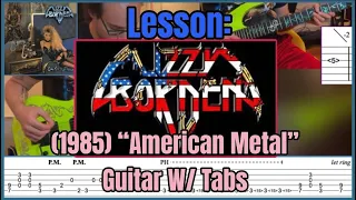 Lesson: Lizzy Borden (1985) “American Metal” Guitar W/ Tabs