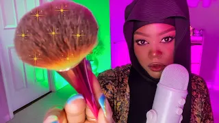 ASMR | Positive Affirmations And Face Brushing ✨(Up Close Personal Attention)✨