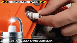 Como testar a vela da motosserra. #How to test the ignition coil of the chainsaw