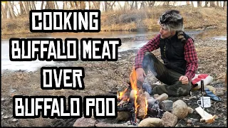 Cooking Buffalo Meat Over Buffalo Poo