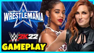 Becky Lynch vs Bianca Belair - WrestleMania 38 - WWE 2K22 Gameplay