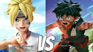 JUMP FORCE - Izuku Midoriya vs Boruto Uzumaki 1vs1 Gameplay (PS4 Pro)