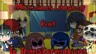 ꧁🐞.•{Miraculous Ladybug React To Transformations}•.🐞꧂