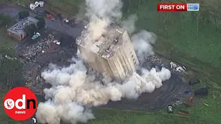 A giant building implosion in Australia goes wrong