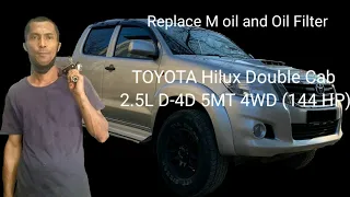 Replace M oil and oil filter - Toyota Hilux.