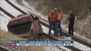 Suspect leads police on multi-county police chase