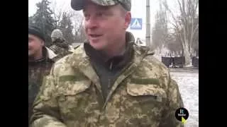 Артемовск. Вышедшие из Дебальцевского котла бойцы 20.02.2015
