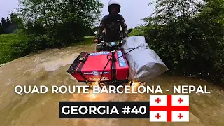 My quad SINKS in the river 😱 | Quad route Barcelona -Nepal | Day 40: Georgia IV