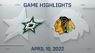 NHL Highlights | Stars vs. Blackhawks - Apr. 10, 2022