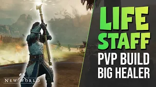 New World Advanced Life Staff Healer PvP Build Guide 💚 Attributes & Weapon Pairings