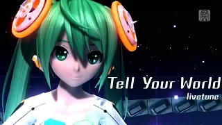 [1080P Full風] Tell Your World -Hatsune Miku 初音ミク Project DIVA Arcade English lyrics Romaji subtitles