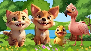 Animal Farm Sounds: Dog, Cat, Flamingo, Leopard, Tiger, Duckling, Zebra - Animal Paradise