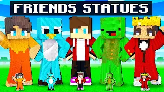 YouTuber STATUE House Build Challenge In Minecraft!