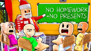 EVIL SANTA IS OUR TEACHER! | Roblox Funny Moments