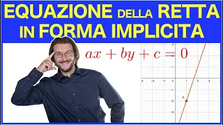 Equazione della retta in forma implicita