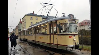 Straßenbahnen Dresden - Sonderfahrt mit dem T4 Gotha Großraumtriebwagen nach Wölfnitz