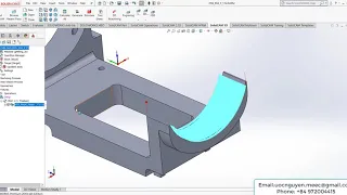 SolidCAM 2018 Tutorial | 3D HSS Perpendicular to curve strategy
