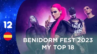 🇪🇸 Benidorm Fest 2023: My Top 18 (Eurovision 2023 Spain) WITH COMMENTS+RATINGS