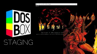 DOSBox Staging running Diablo 1 (Win98) alongside Lossless Scaling [Runs almost perfectly!]