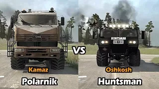 Spintires Mudrunner Oshkosh Huntsman vs Kamaz Polarnik