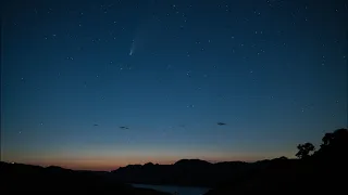 Comet NEOWISE timelapse over Lake Sonoma, California