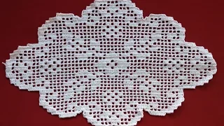 Crochet Oval Flower Filet Part 1 - Beginners