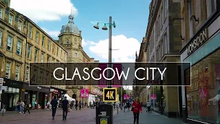 Glasgow City Centre - UK - Virtual Walking Tour - Travel Guide - 4K Walks - Binaural Audio