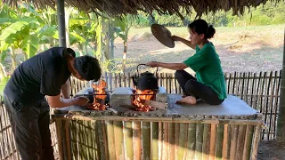 The idea of ​​​​making a wood stove from cement. DIY traditional wood stove - Mến Vinh Farm Life.