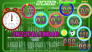 2022/01/01~2022/12/31 Countup 2022CALENDAR₍₃₆₎ Countdown timer alarm🔔 Speed Feeling