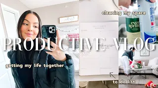 PRODUCTIVE VLOG: COMPLETE MY TO DO LIST WITH ME | cleaning, planning & getting my life together