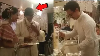 Amitabh Bachchan & Aamir Khan SERVE Guest  Food At Isha Ambani's WEDDING